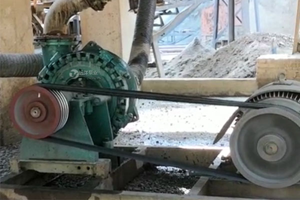 遠洋牌6寸(ZS150)大顆粒泥沙泵使用現場