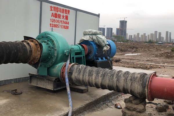 遠洋牌建筑土方輸送泵現場樣圖