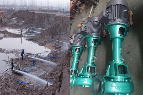 遠洋牌立式泥沙泵用于圍堰