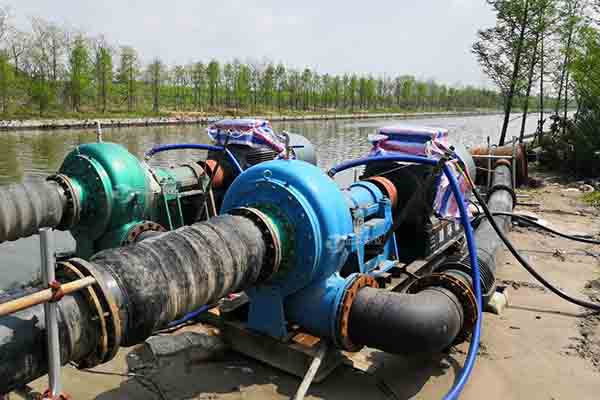 遠(yuǎn)洋牌泥沙泵接力輸送安裝示意圖